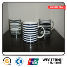 Caneca de Porcelana Decalque Stripe para Uso Diário